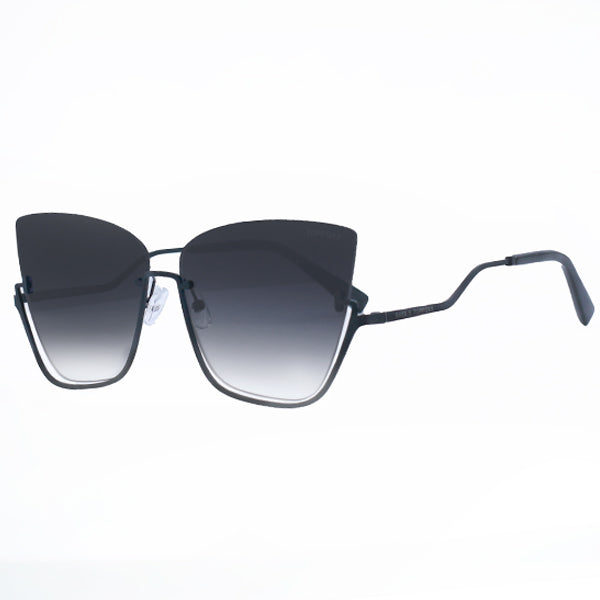 Vixen - Black Lens Black Frame Metal Cateye Sunglasses - Concordia Style Boutique