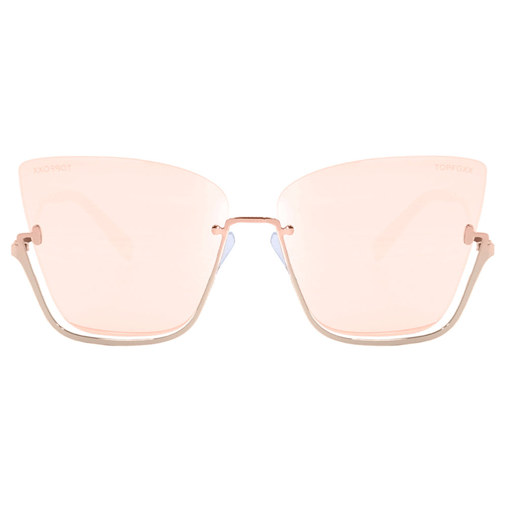 Vixen - Rosegold Frame Rosegold Lens Metal Cateye Sunglasses - Concordia Style Boutique