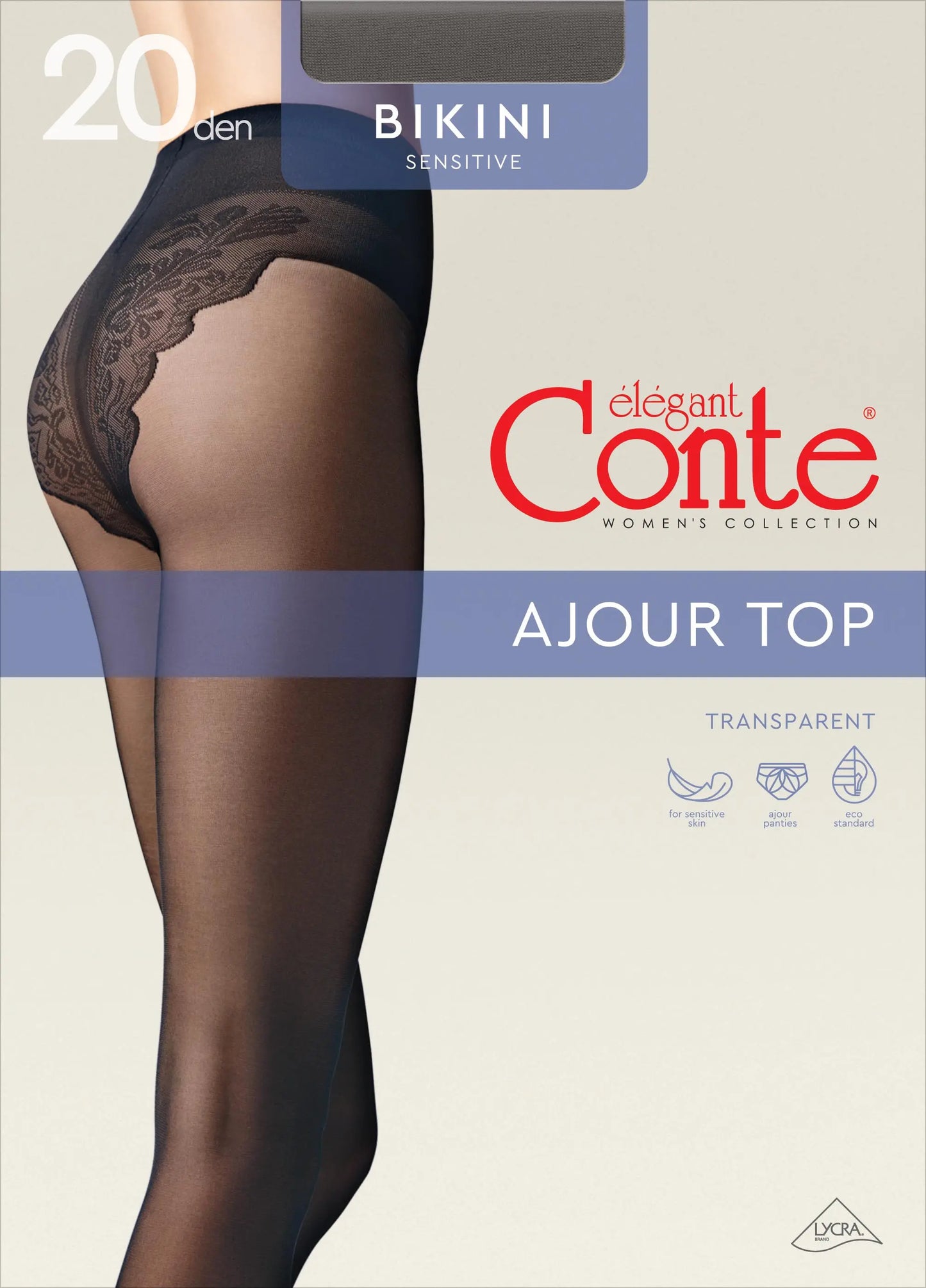 Tights Conte Bikini 20 Den - Ajour Top - Concordia Style Boutique