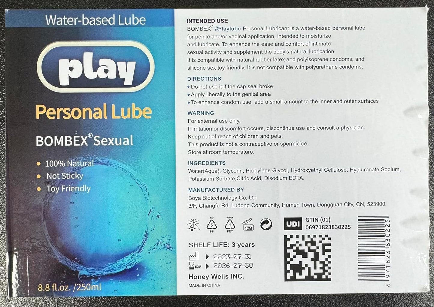 Water-Based Personal Lubricant – Toy-Friendly & Long-Lasting