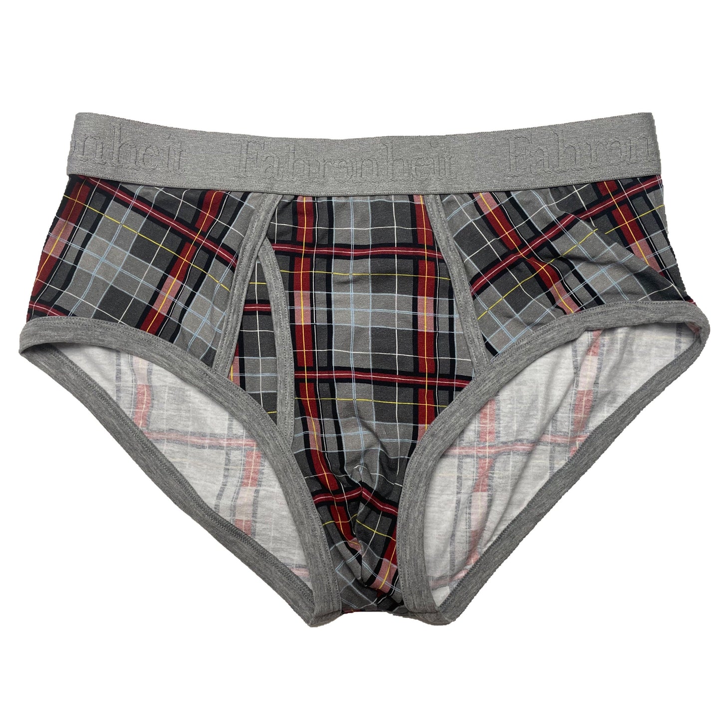 Wayne Brief/ Grey/Burgundy Plaid - Concordia Style Boutique