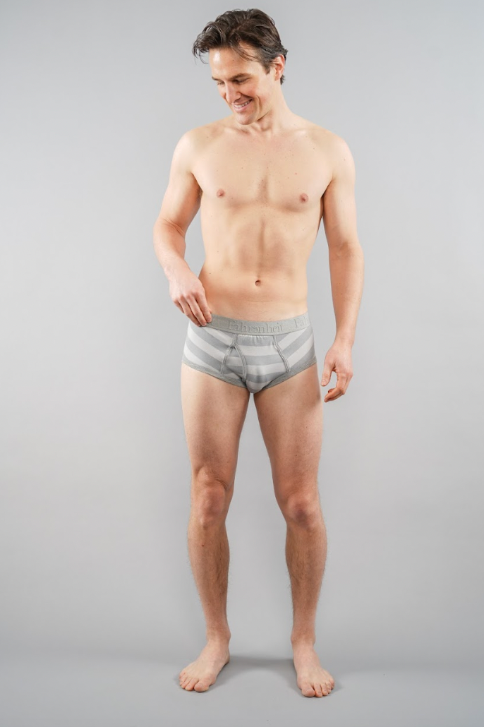 Wayne Brief | Grey Rugby Stripe - Concordia Style Boutique