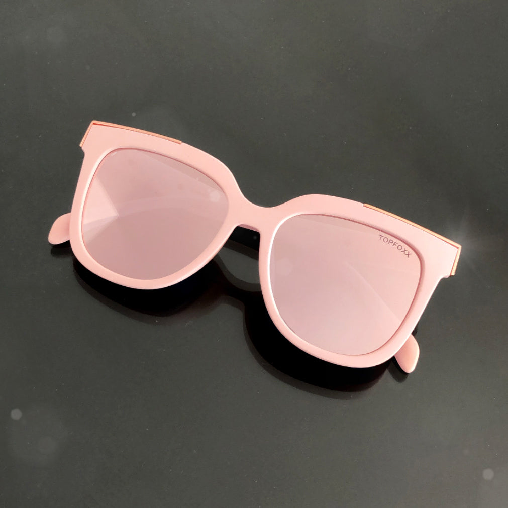 Coco - Rosegold Frame Rosegold Lens Wayfarer Sunglasses - Concordia Style Boutique