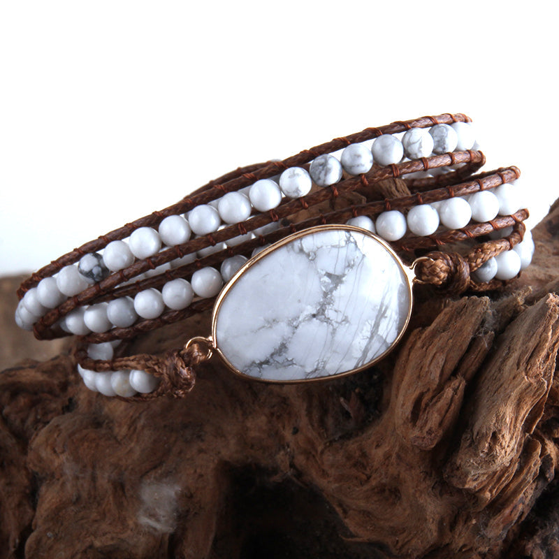 White Turquoise Anger Release Bracelet