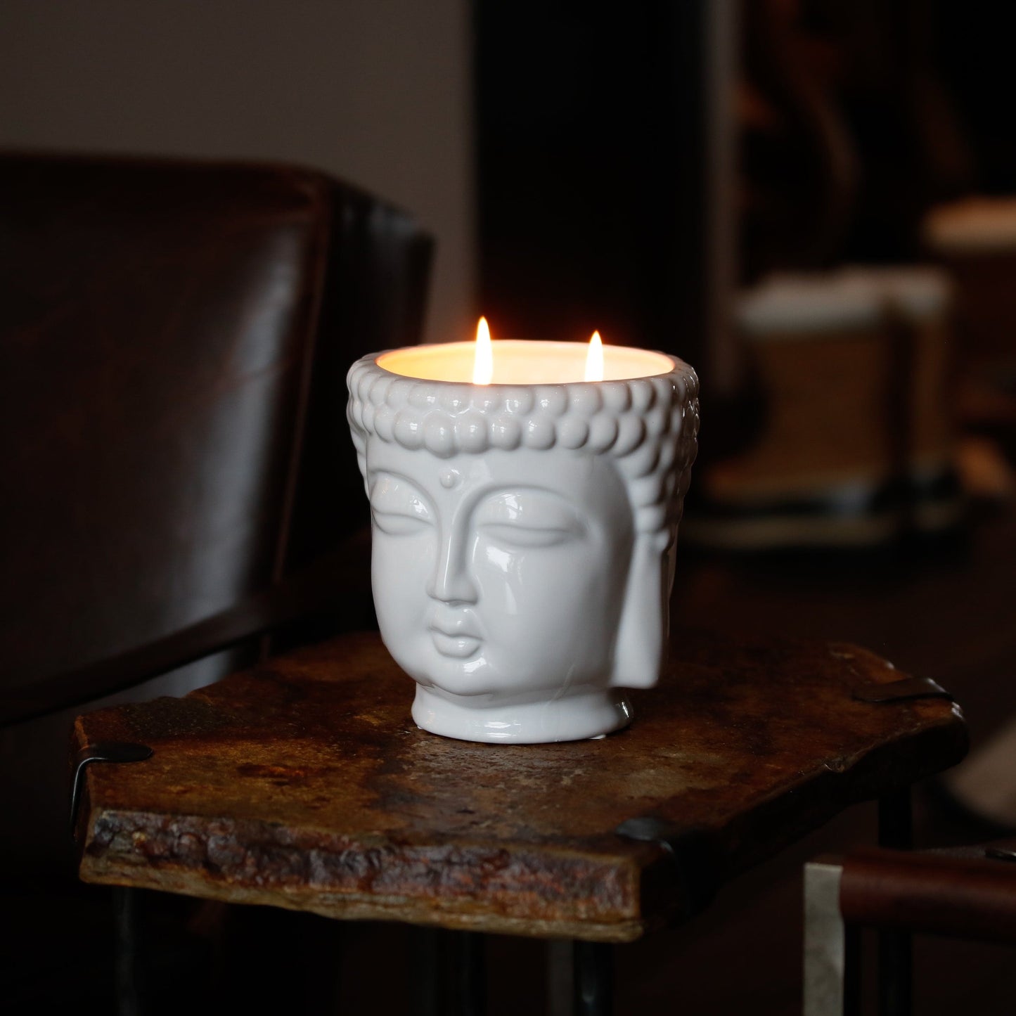 White Buddha Candle - Concordia Style Boutique