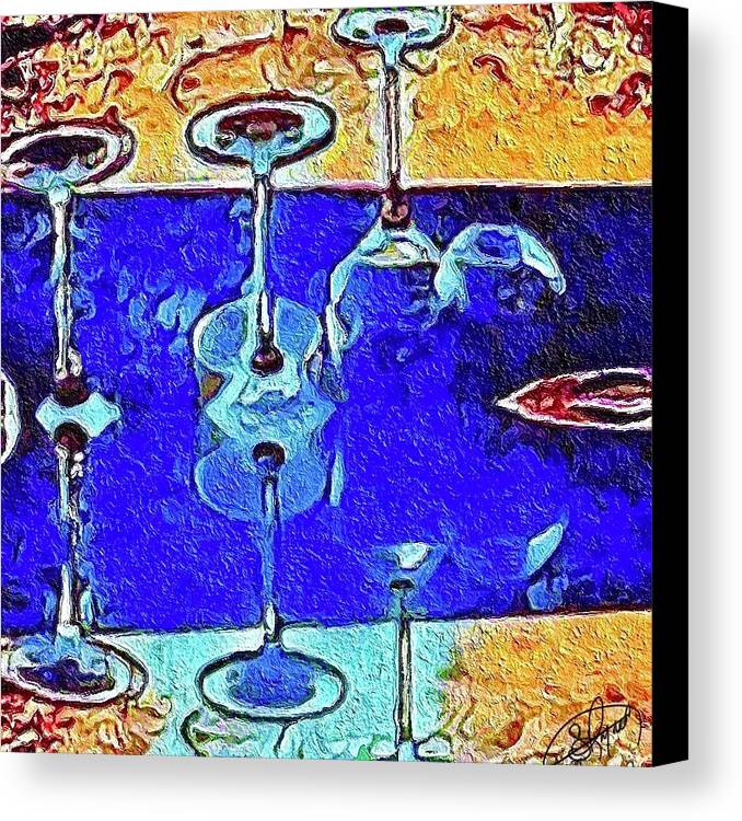 Wine Glass Art - Canvas Print