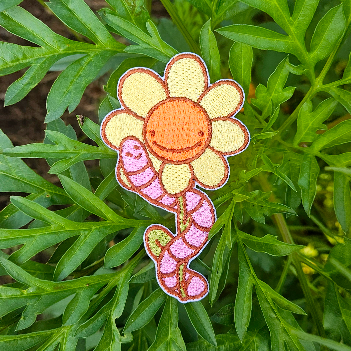 Worm Flower Friends Iron on Patch - Concordia Style Boutique