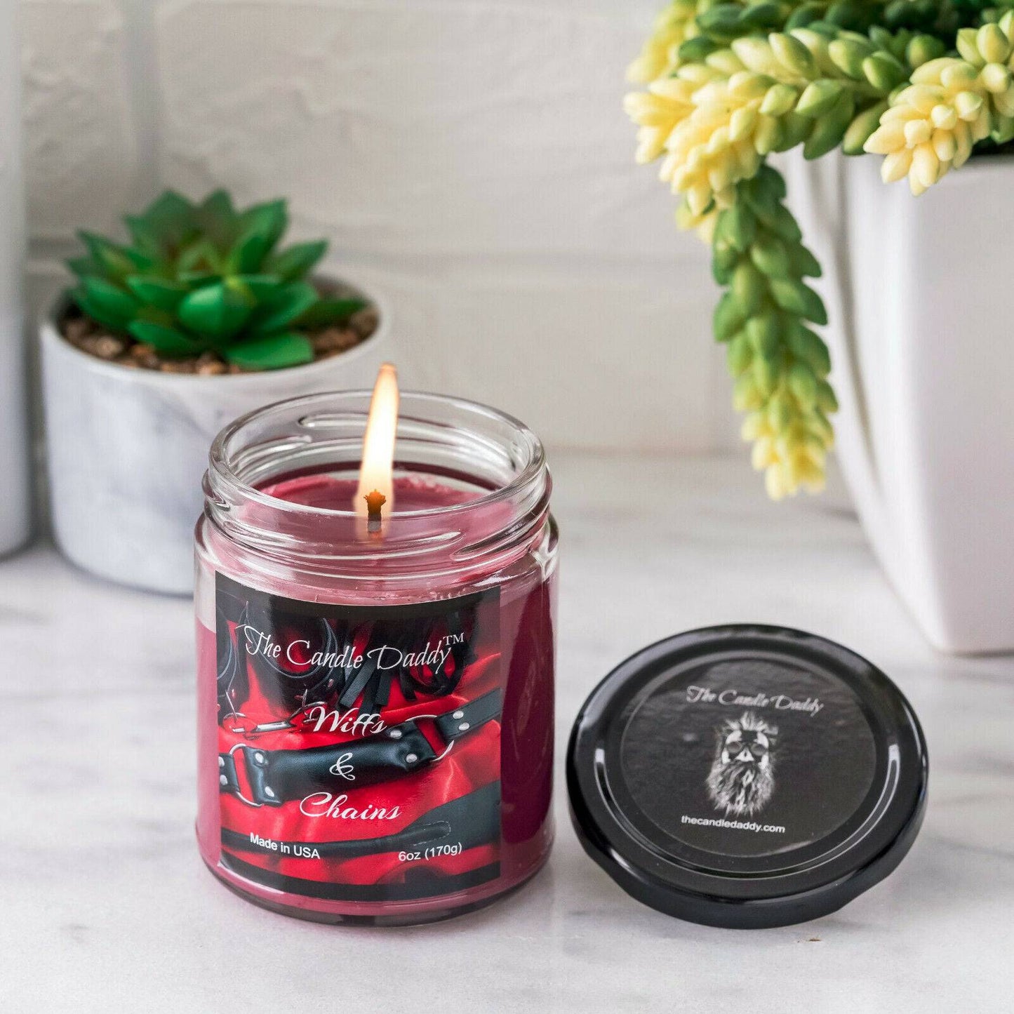 Wiffs & Chains Red Leather - 6 Ounce - 40 Hour Burn