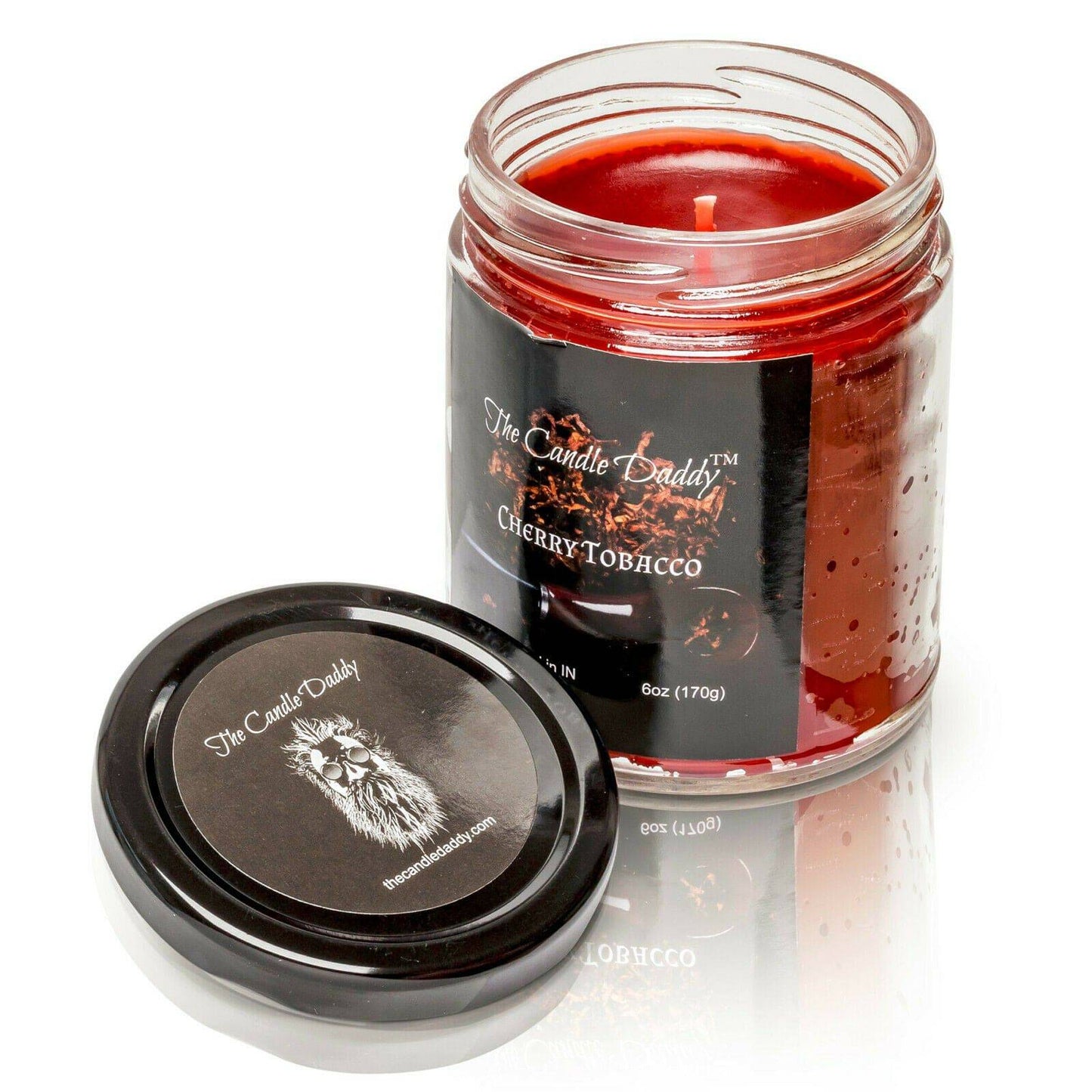 Cherry Tobacco Scented Candle - 6 Ounce - 40 Hour Burn