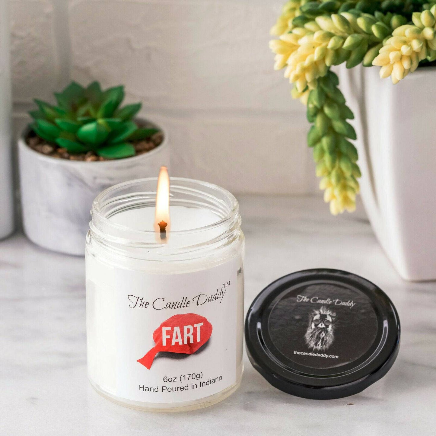 The Candle Daddy Fart Scented Candle - Smells Terrible - Funny Gag Gift Candle - Smely Candle Gift for Holidays, Birthdays - Long Burn Time, Funny Candle Gift, Hand Poured in USA - 6oz