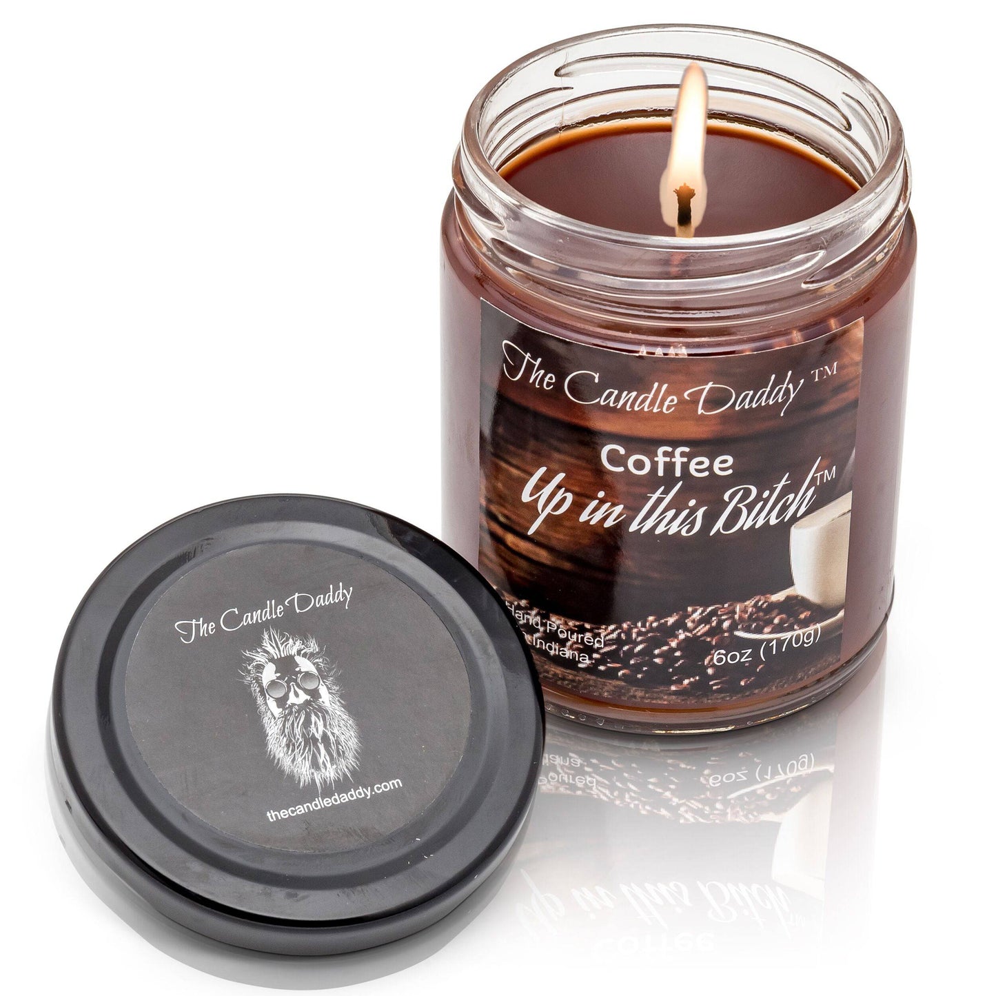 Coffee Up In This Bitch - 6 Ounce - 40 Hour Burn- Jar Candle- The Candle Daddy