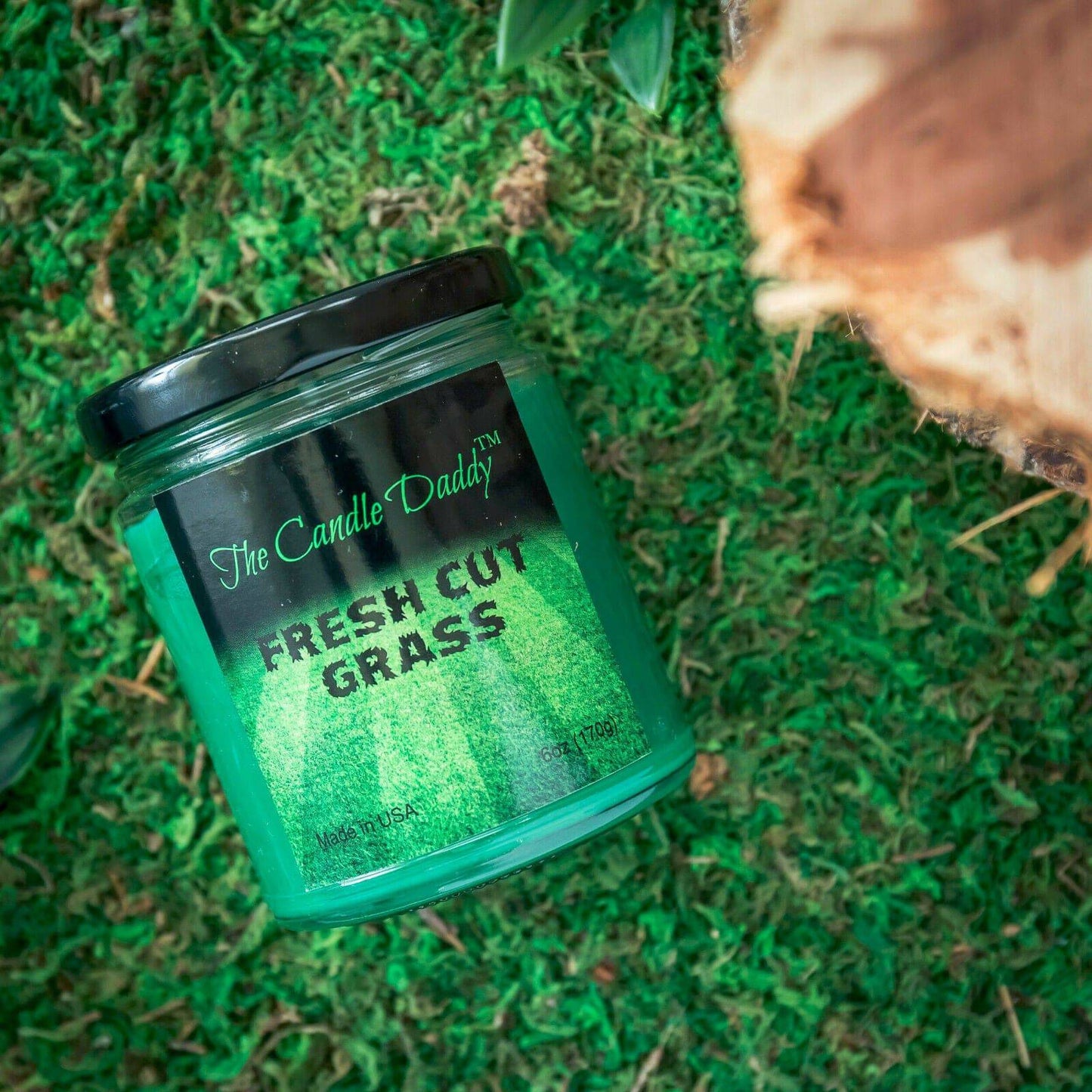 Fresh Cut Grass Scented Candle- 6 Ounce - 40 Hour Burn