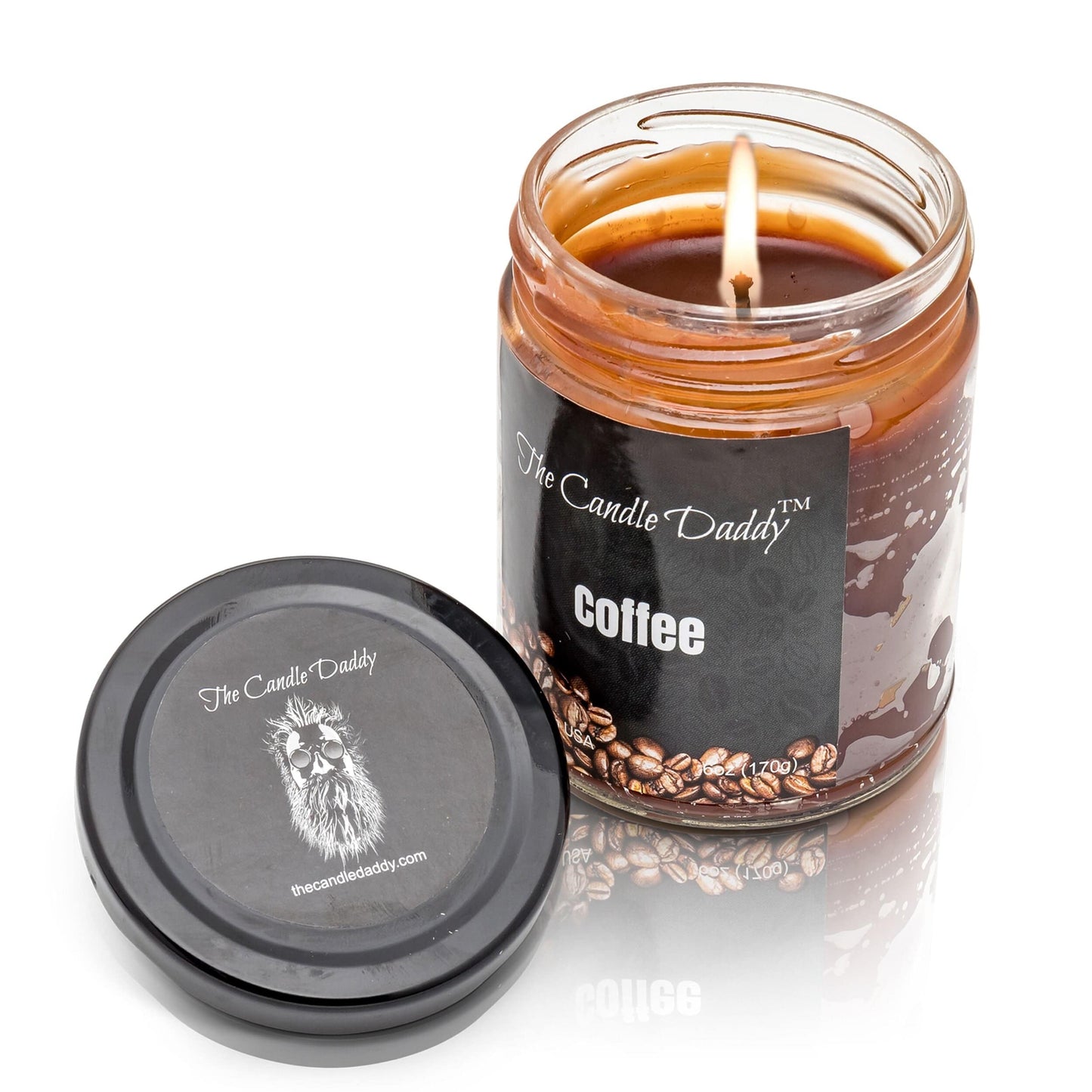 Coffee Scented Candle- 6 Ounce - 40 Hour Burn- The Candle Daddy- Poured in USA