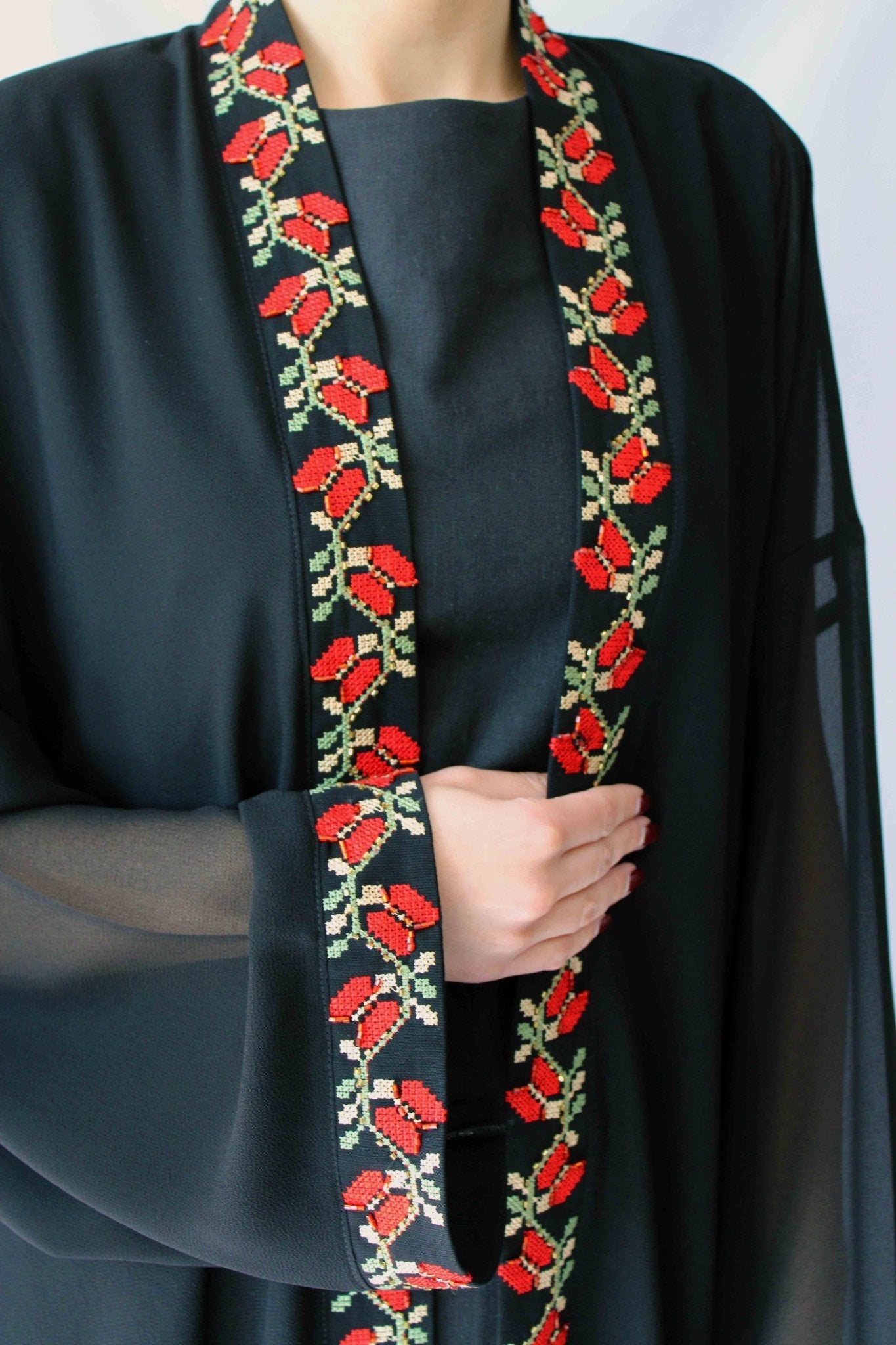 Zaytouna Hand-beaded Embroidered Abaya