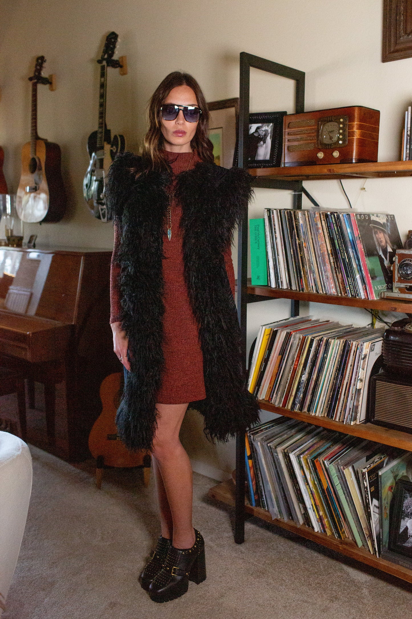 Zenobia Psyche Faux Fur Trim Vest (PRE-ORDER)