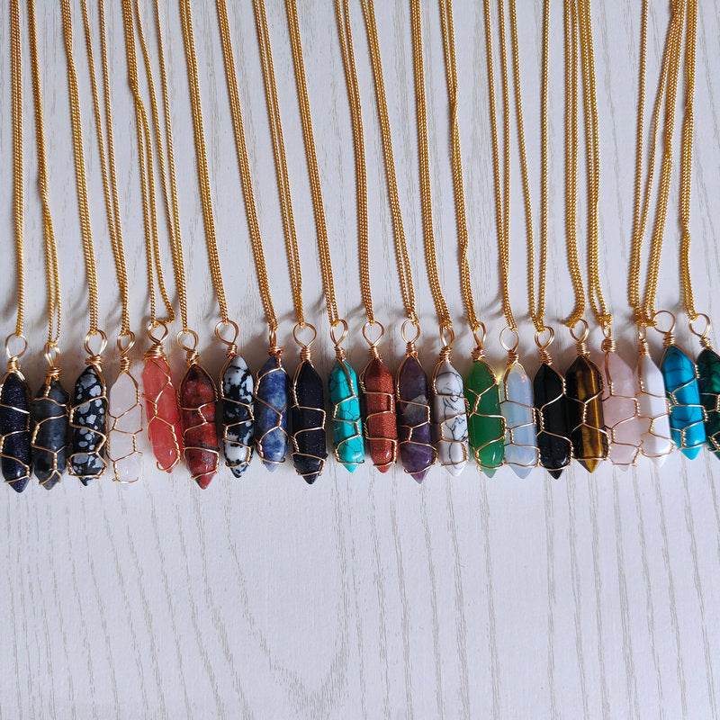 Natural Stone Pendant Necklace - Concordia Style Boutique