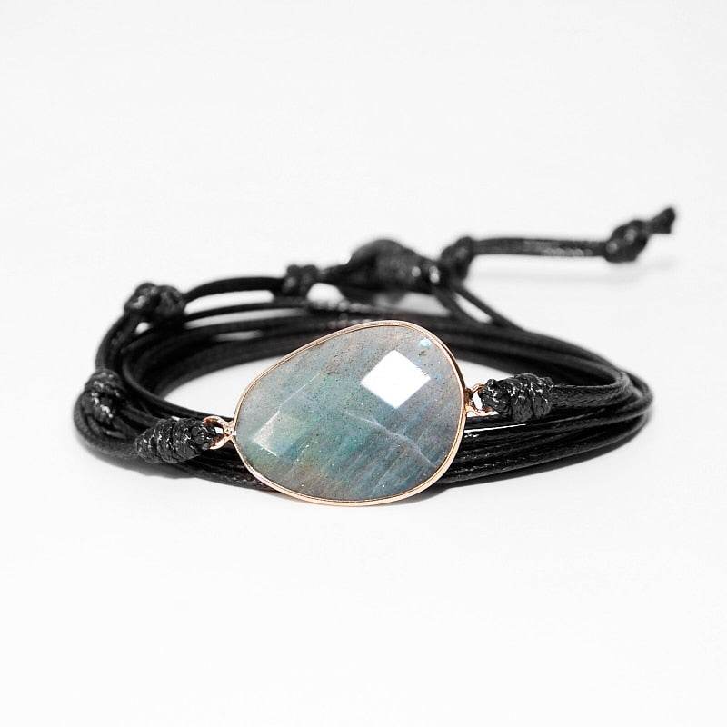 Rope Wrap Bracelet Natural Stones - Concordia Style Boutique