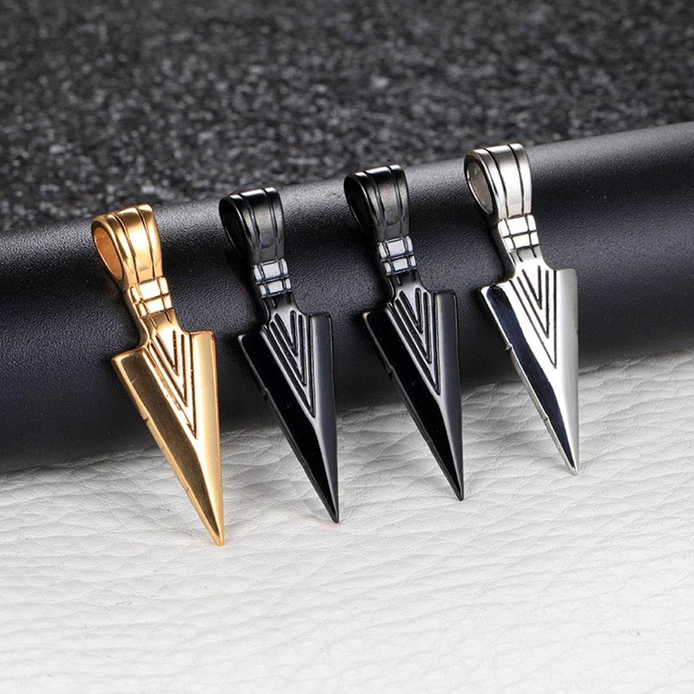Fashion Arrow Necklace for Men - Black Metal Punk POP Cross Pendant Necklace - A Trendy Simple Fashion Accessory. - Concordia Style Boutique