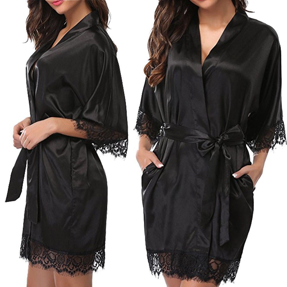 Sexy Kimono Style Silk Robe - Premium Kimono Robe from Concordia Style Boutique - Just $8.66! Shop now at Concordia Style Boutique