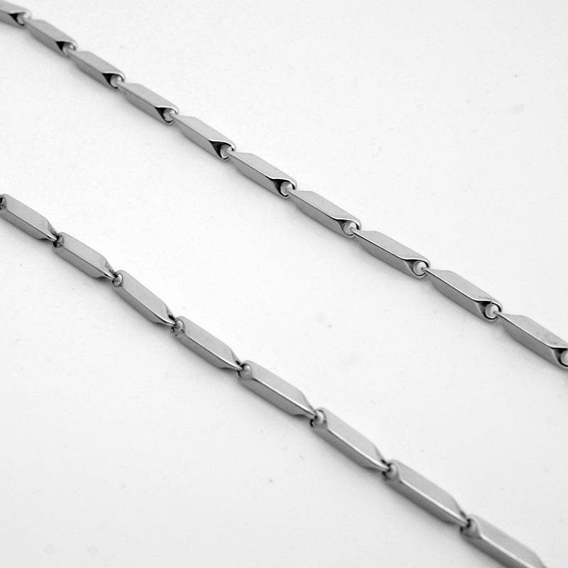 Stainless Steel Necklace Titanium Steel Men's Chain Handmade Diamond Square Chain Girl Pendant Necklace Ornament Accessories - Concordia Style Boutique