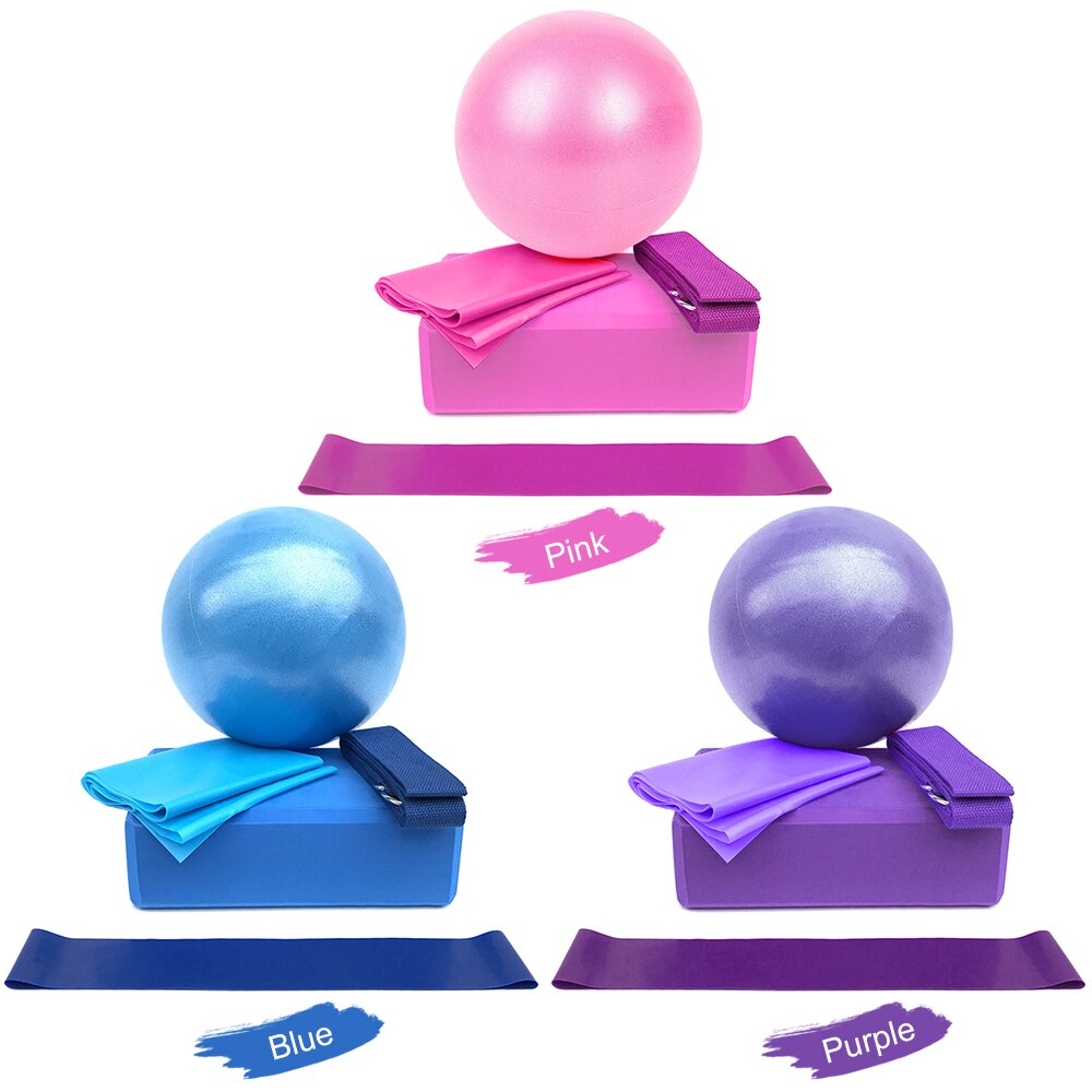 5pcs Yoga Accessories Set Yoga Ball Yoga Blocks Stretching Strap Resistance Loop Band Exercise Band Home Gym Fitness Equipment - Premium from Concordia Style Boutique - Just $28.95! Shop now at Concordia Style Boutique