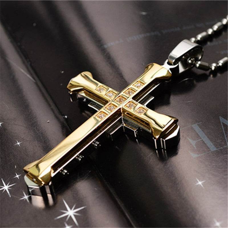 Fashion Arrow Necklace for Men - Black Metal Punk POP Cross Pendant Necklace - A Trendy Simple Fashion Accessory. - Concordia Style Boutique