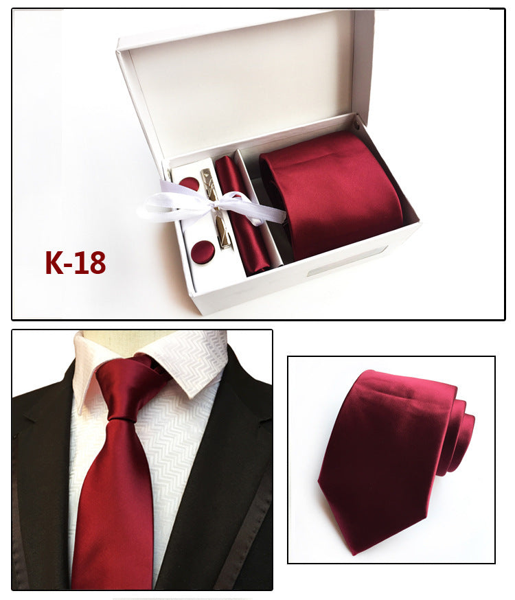 Factory Men's Tie Spot Gift Box 6 Pieces Set Team Necktie Business Formal Wear Tie