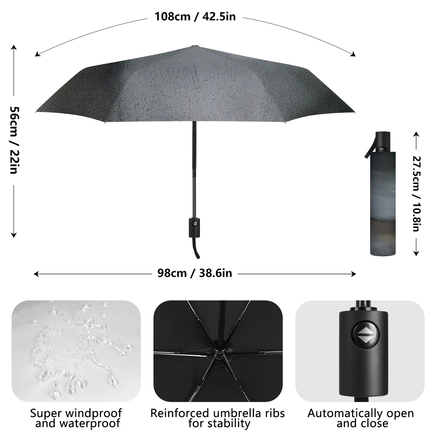 Fully Auto Open & Close Umbrella Printing Outside - Premium from Concordia Style Boutique - Just $27.98! Shop now at Concordia Style Boutique