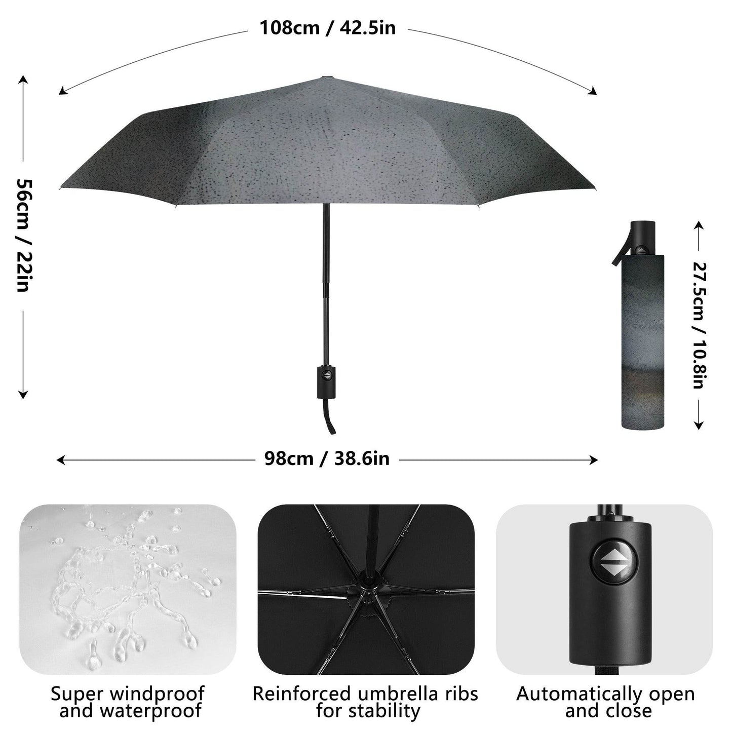 Fully Auto Open & Close Umbrella Printing Outside - Concordia Style Boutique