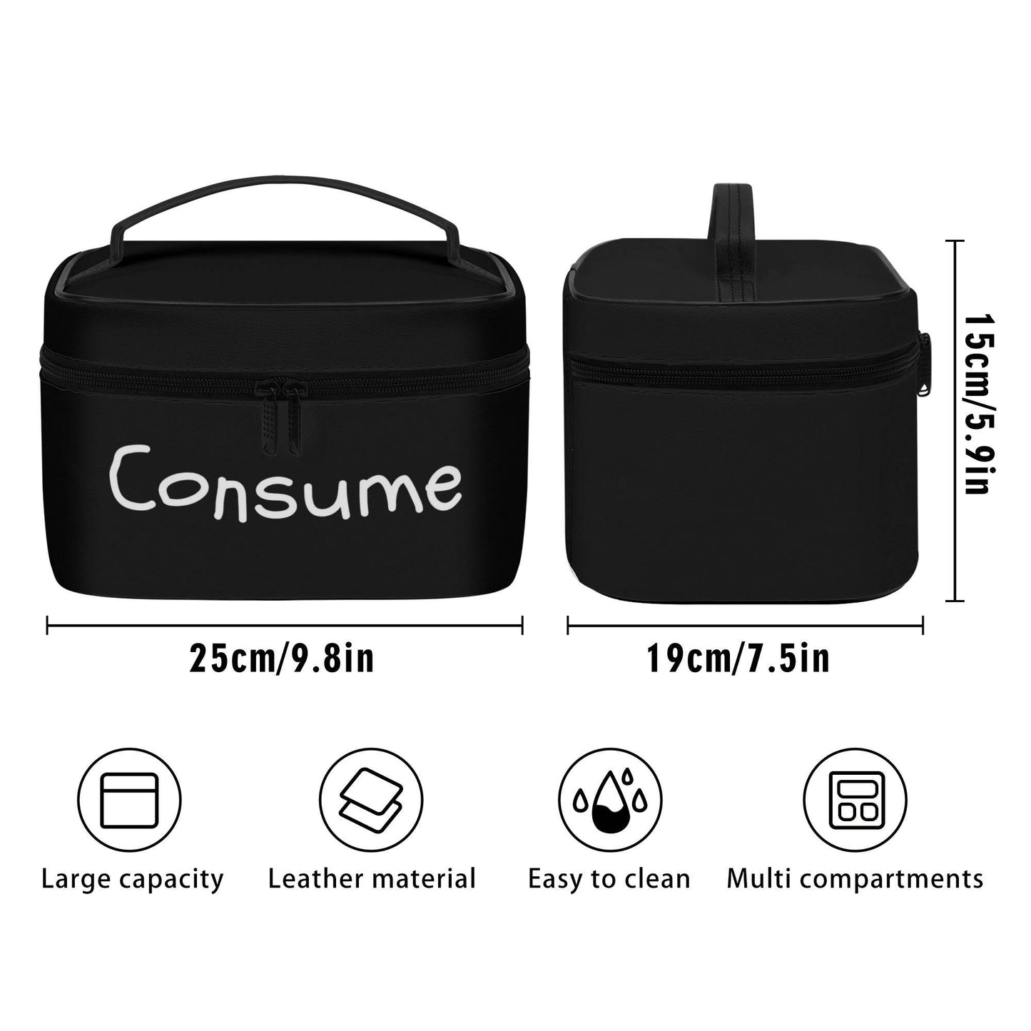 All Over Printing Leather Cosmetic Bag - Concordia Style Boutique
