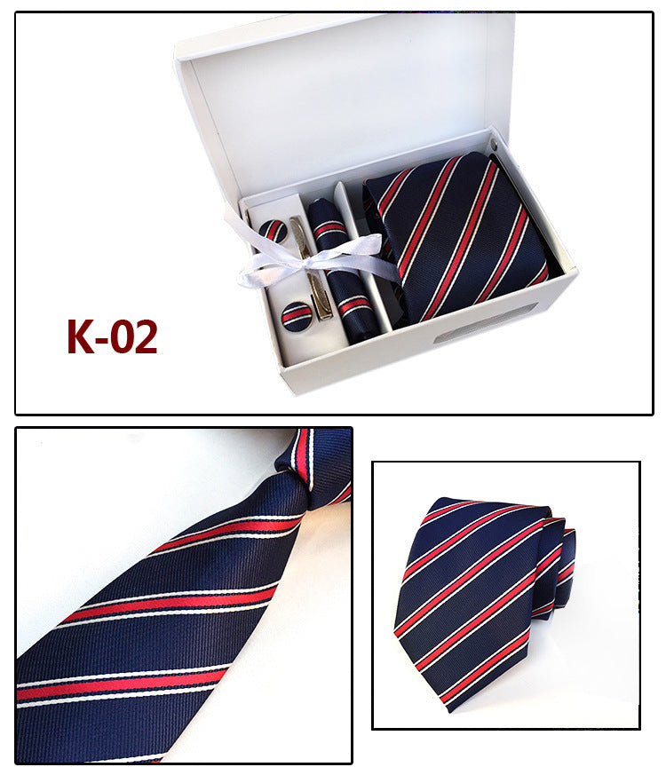 Factory Men's Tie Spot Gift Box 6 Pieces Set Team Necktie Business Formal Wear Tie