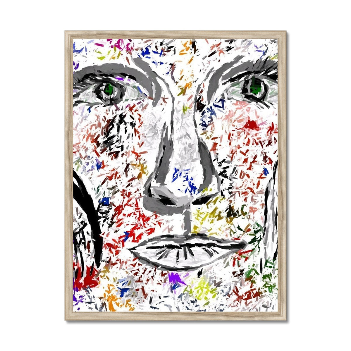 Woman in Color Framed Print