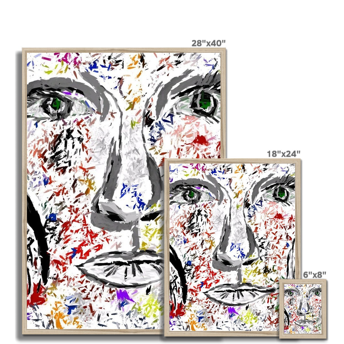 Woman in Color Framed Print