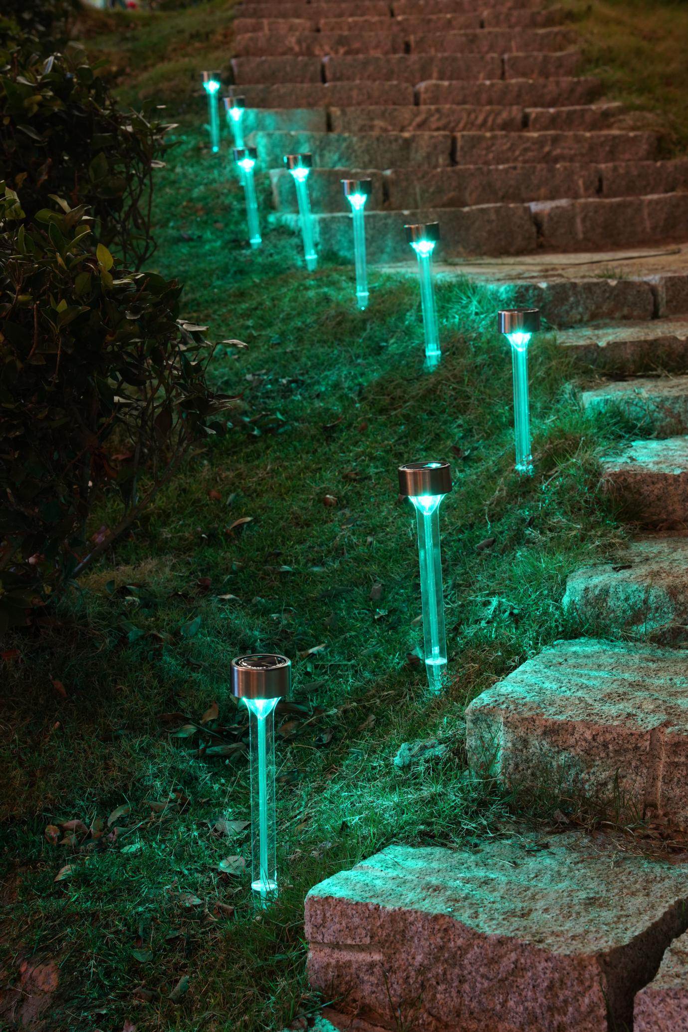 Solar Landscape Lights - Transparent Decorative Waterproof - 10 Pack Solar Powered Pathway Lights - Concordia Style Boutique