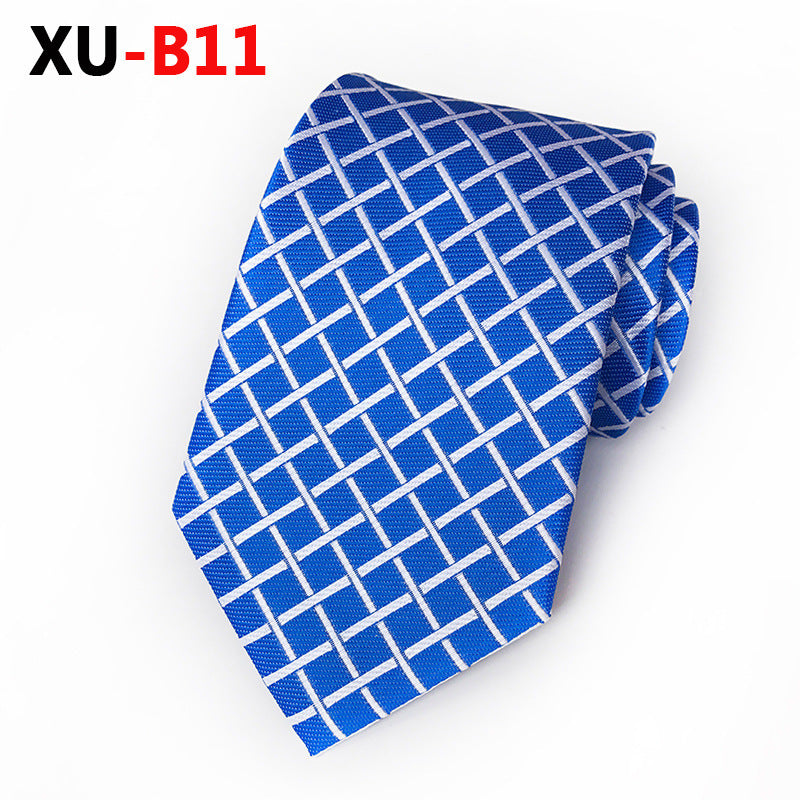Tie Men's Polyester Jacquard Stripe Foreign Trade Supply Factory in Stock