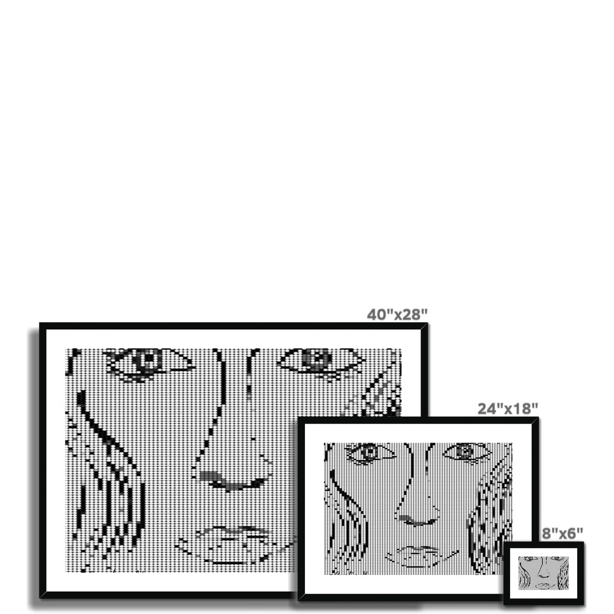 Digital Woman Framed & Mounted Print