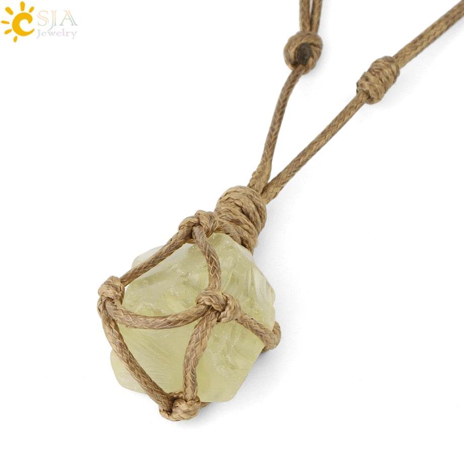Natural Stone Rope Wrap Necklace - Concordia Style Boutique