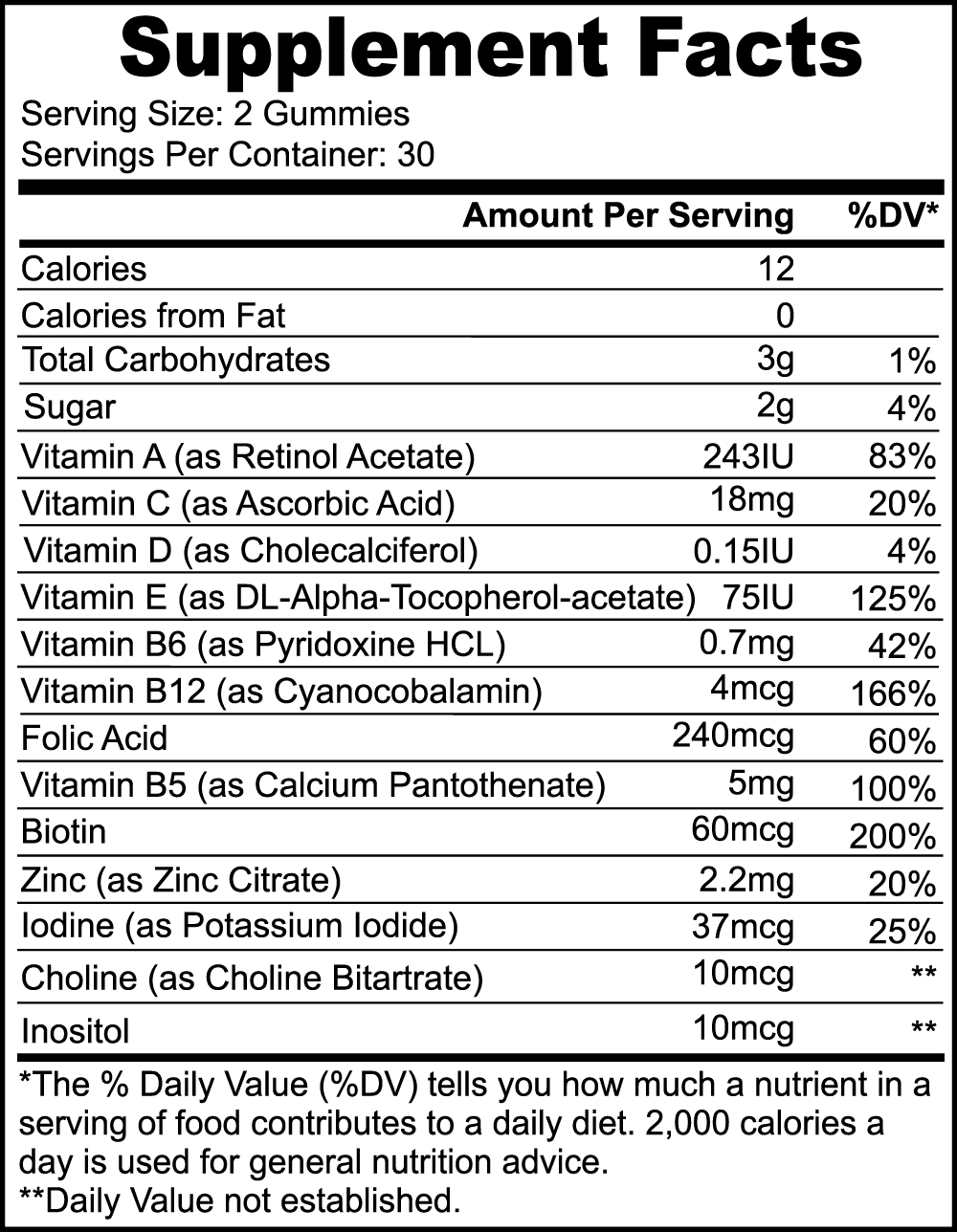 Multivitamin Bear Gummies (Adult) - Concordia Style Boutique