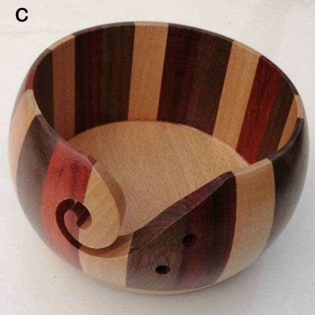 Natural Wooden Yarn Storage Bowl - Concordia Style Boutique