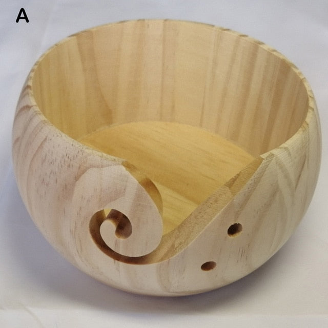 Natural Wooden Yarn Storage Bowl - Concordia Style Boutique