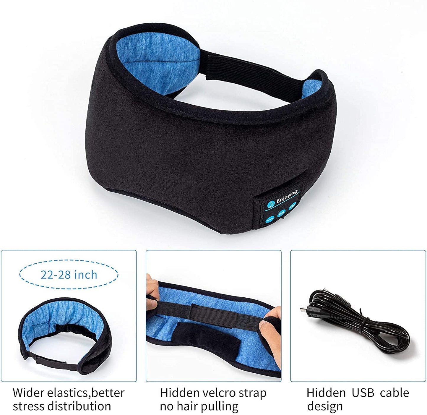 Sleep Headphones Bluetooth Eye Mask - Concordia Style Boutique