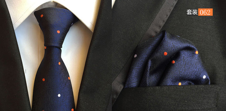 SOURCE Factory in Stock Supply Polyester Large Waist Flower Suit Tie Men's Pocket Square Suit