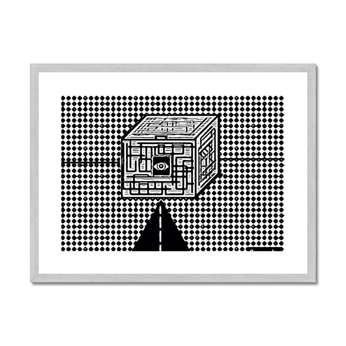 The Cube Antique Framed & Mounted Print
