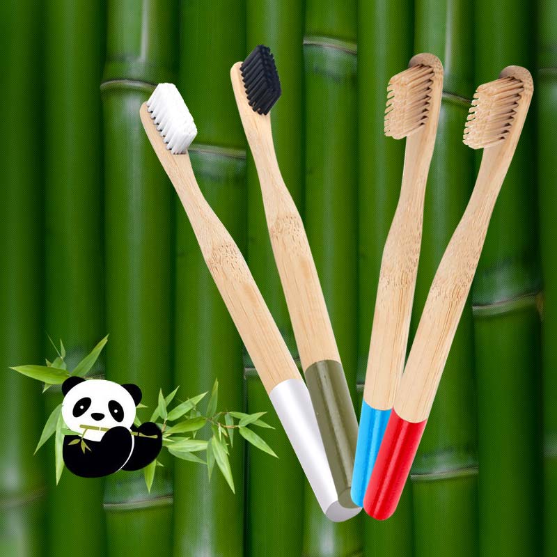 Eco-Friendly Natural Bamboo Charcoal Toothbrush Soft Bristle Wooden Handle Adult Teeth Clean Travel Tooth Brush - Concordia Style Boutique