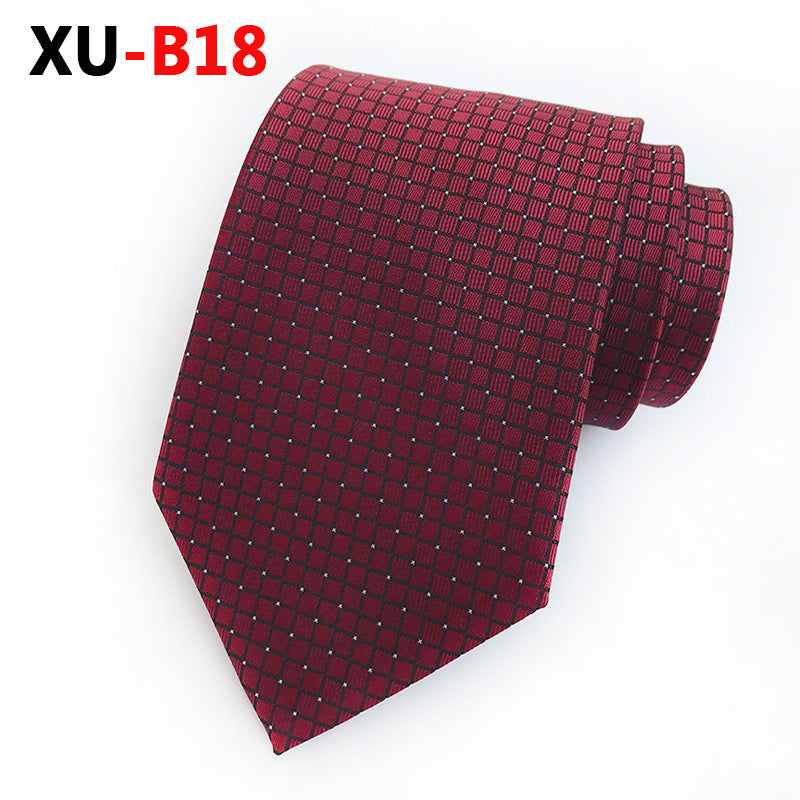 Tie Men's Polyester Jacquard Stripe Foreign Trade Supply Factory in Stock