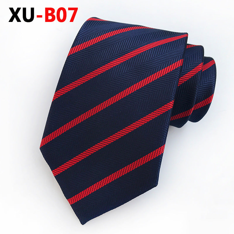 Tie Men's Polyester Jacquard Stripe Foreign Trade Supply Factory in Stock