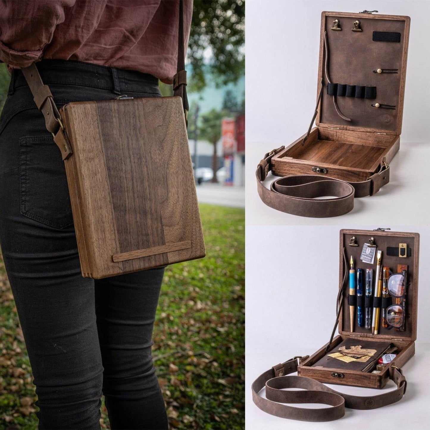 Messenger Wood Box - Concordia Style Boutique