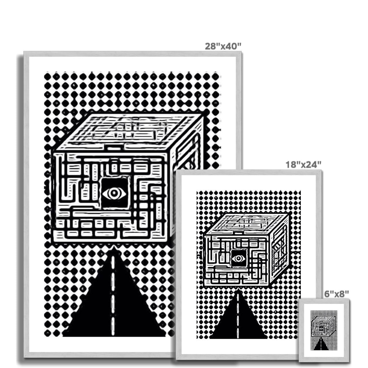 The Cube Antique Framed & Mounted Print