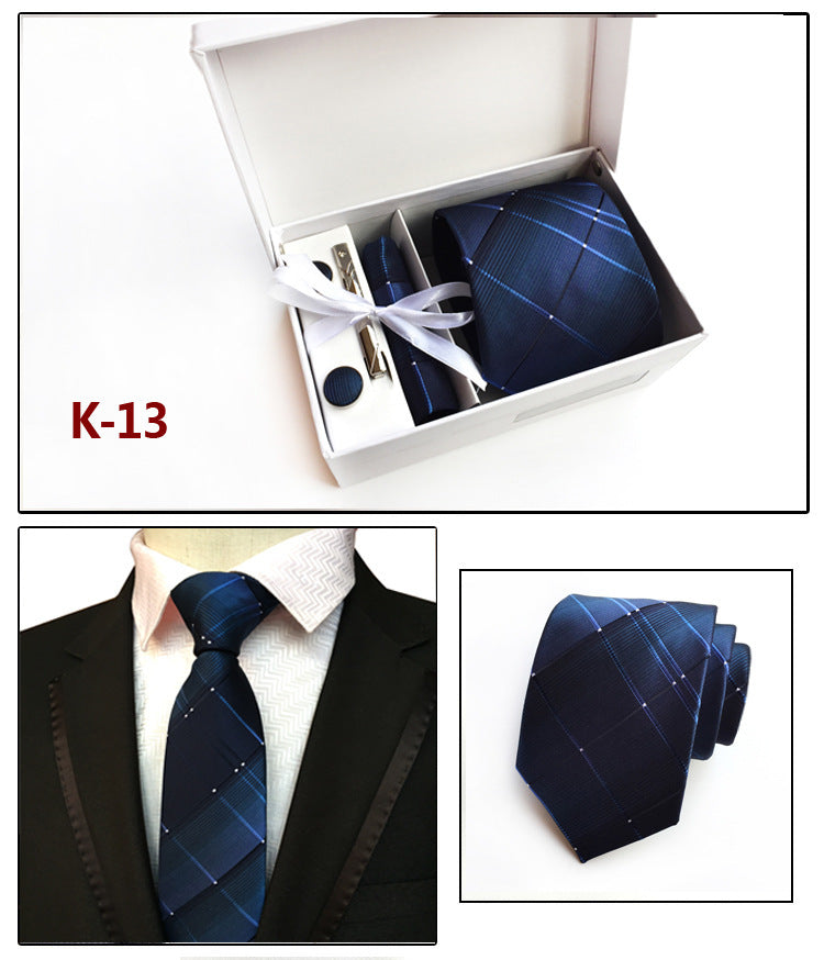 Factory Men's Tie Spot Gift Box 6 Pieces Set Team Necktie Business Formal Wear Tie
