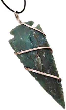 Crystal Arrowhead Pendant Necklace Reiki Healing for Yoga Meditation Healing Gemstone Lockets - Concordia Style Boutique